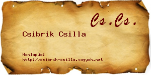 Csibrik Csilla névjegykártya