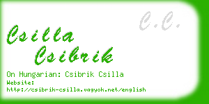 csilla csibrik business card